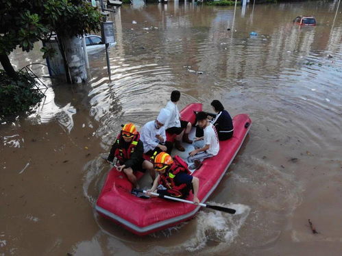暴雨致杭州九溪多人滞留 消防救援